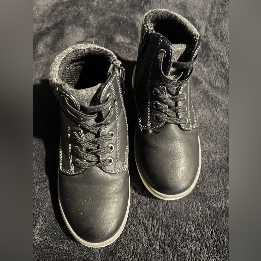 Boys Black Leather Boots